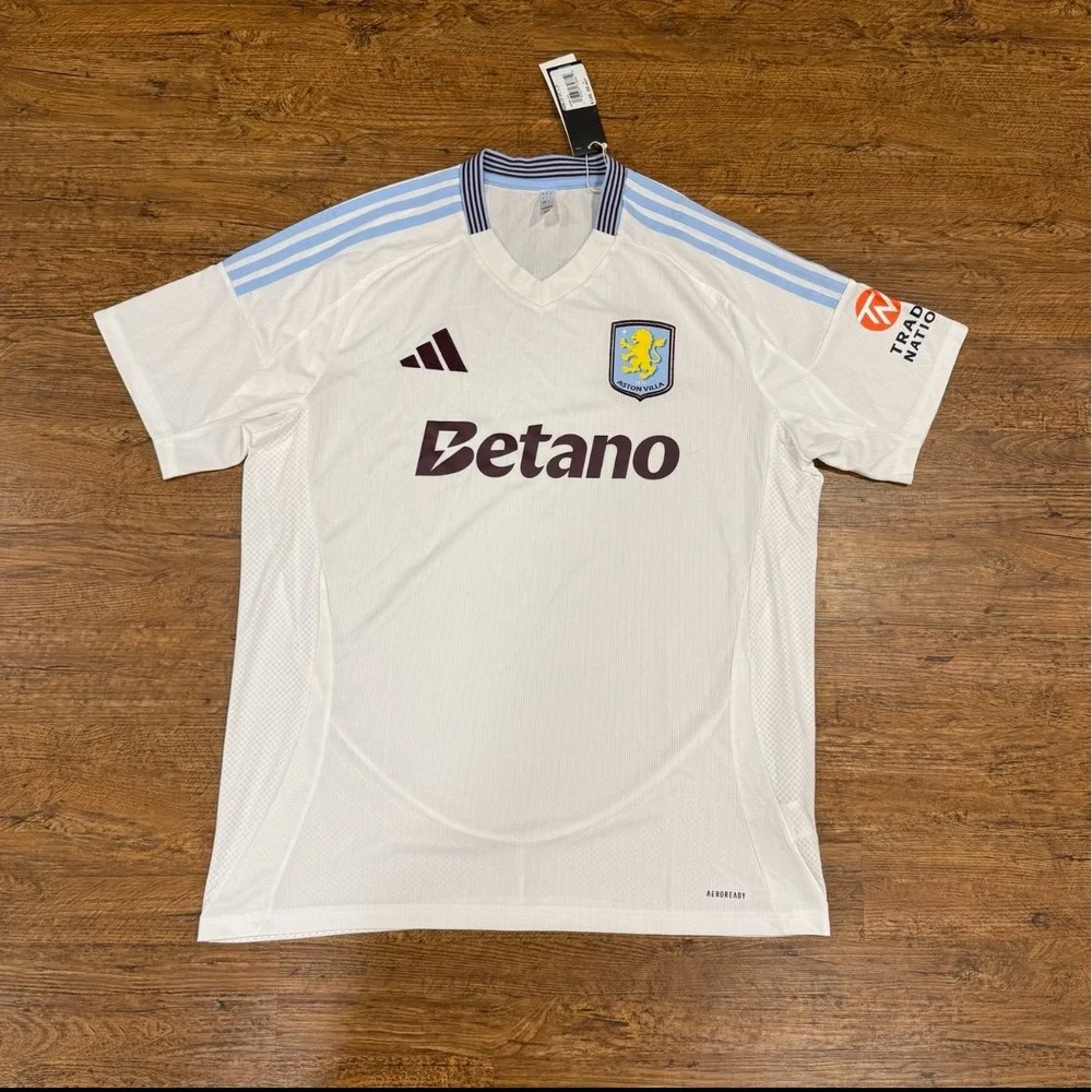 Adidas Aston Villa White 24/25 Soccer Futbol Football Away Jersey Shirt Men's XL